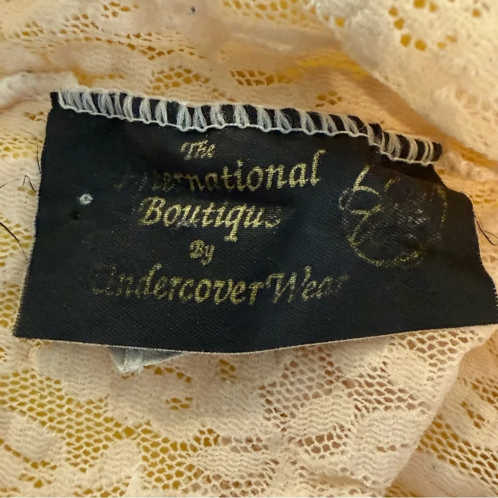 UNDERCOVER WEAR Vintage Pale Pink Boudoir Romper Jumpsuit Pants Slip Size Medium - Picture 9 of 12